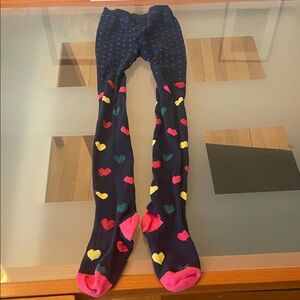 Hanna Andersson Kids' Tights with Colorful Heart Pattern